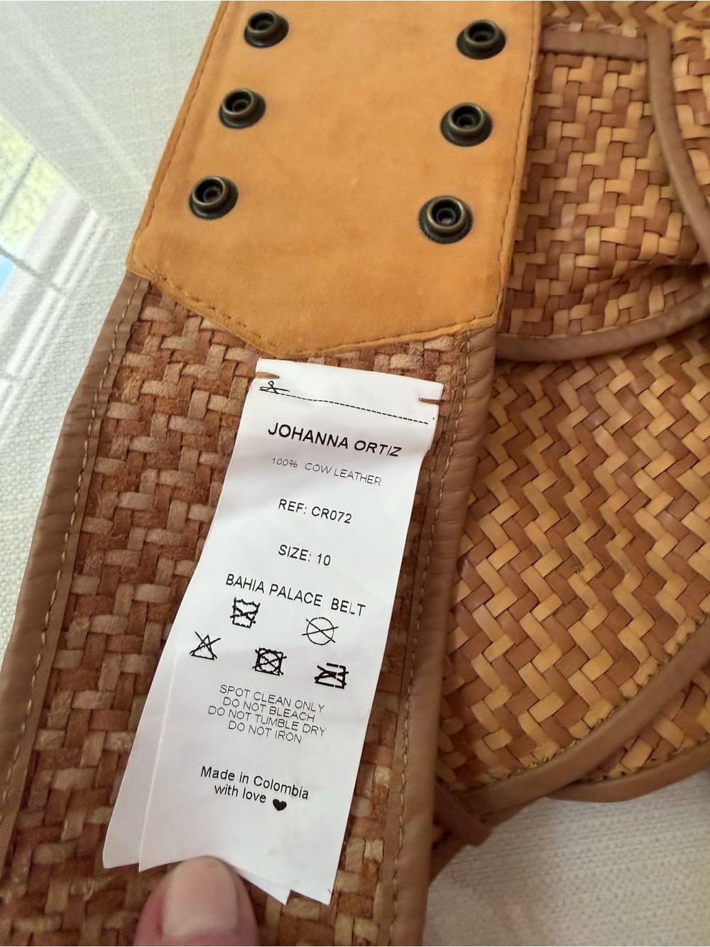 Johanna Ortiz Woven Braided Belt in Warm Tan and Honey - Picture 5 of 8